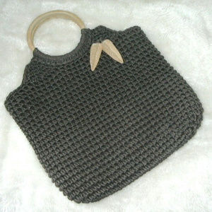 Tommy Bahama Brown Lined Crochet Handbag NWOT